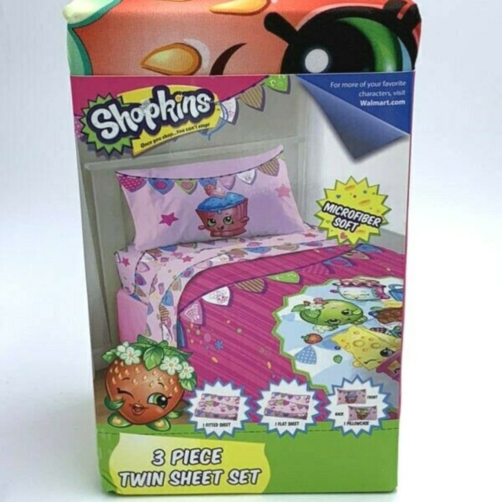 Shopkins Strawberry Cupcake Twin Sheet Set